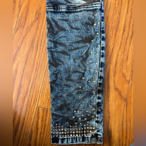 RARE * ROBIN’S JEANS MOTORCYCLE MOTO ACID WASH STUDDED JEANS * Cut 606966 * Y2K - Picture 17 of 17